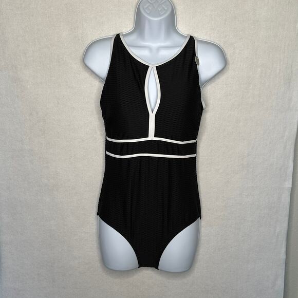 NWT NipTuck Swim Jane Black & White One Piece Swimsuit – Size 8 - Picture 3 of 12